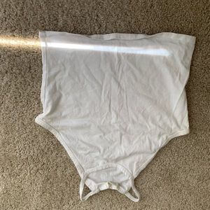 High neck white crop